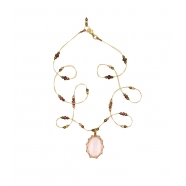 Collier tibétain Stib Smoky Pink Quartz Sharing Bijoux Boutique Strasbourg Jewelery online Concept store