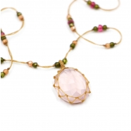 Collier tibétain Stib Smoky Pink Quartz Sharing Bijoux Boutique Strasbourg Jewelery online Concept store