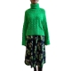 Jupe navy Fleurs Brodées vert Georgette Hulk G1HL Essentiel Antwerp Femme boutique tendance strasbourg france shopping 