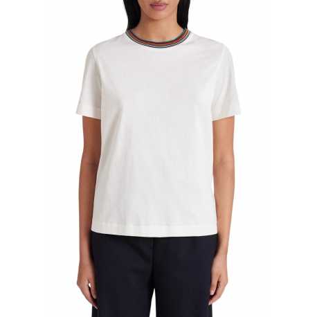 T-shirt blanc print iris bleu W1R 059VB N00084 01 Paul Smith Femme Strasbourg Boutique Online Mode