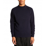 Pull col zip épaule Cachemire recyclé Tiam Navy 622 422 8640 Montagut Homme Strasbourg Boutique Online Mode Vêtements