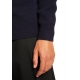 Pull col zip épaule Cachemire recyclé Tiam Navy 622 422 8640 Montagut Homme Strasbourg Boutique Online Mode Vêtements