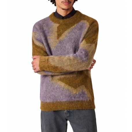 Pull patch jaune mauve M1R 923Y N02512 10 Paul Smith Homme Boutique Strasbourg vêtement mode fashion man