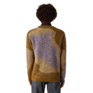 Pull patch jaune mauve M1R 923Y N02512 10 Paul Smith Homme Boutique Strasbourg vêtement mode fashion man