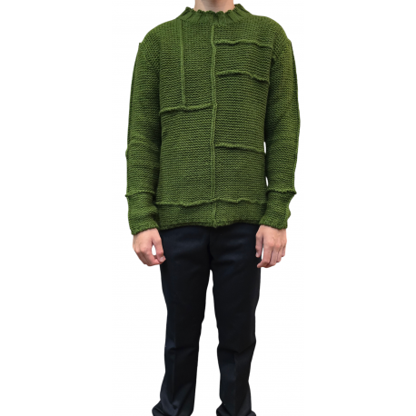 Pull Patch Vert col rond LM280 La Haine Inside Us Homme Alsace Strasbourg Boutique Online vêtement avant garde