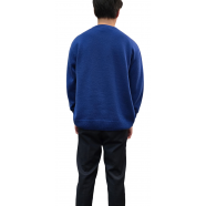 Pull col rond Laine Mérinos sup Bleu roi Thomas 622 429 8643 Montagut Homme Strasbourg Boutique Online Mode vêtement