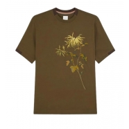 T-shirt vert Brodé Fleur M1R 128Z NP4741 34 Paul Smith Homme boutique strasbourg vêtement