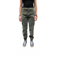 Pantalon Cargo Velours Kaki Easy Cargo VBE033 462 Mason's Femme Boutique Strasbourg vêtement pant woman mode