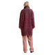 Manteau croisé oversize Damier Fushia Rose Noir Giral Old Navy G1ON Essentiel Antwerp Femme boutique tendance shopping 