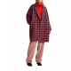 Manteau croisé oversize Damier Fushia Rose Noir Giral Old Navy G1ON Essentiel Antwerp Femme boutique tendance shopping 