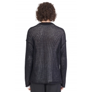 Pull filet épais Noir mohair UK911 01 Isabel Benenato homme femme Strasbourg France mode fashion boutique vêtement pap