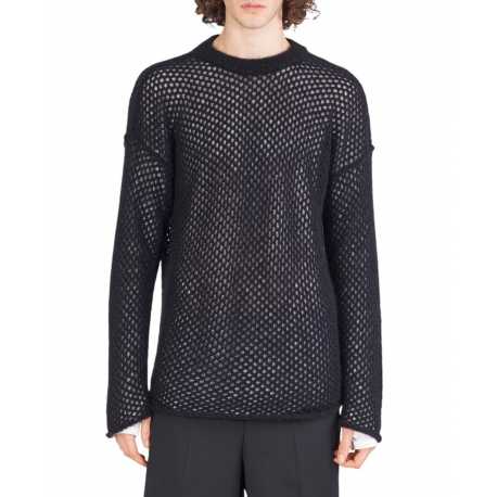 Pull filet épais Noir mohair UK911 01 Isabel Benenato homme femme Strasbourg France mode fashion boutique vêtement pap