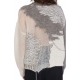 Pull col Rond patch ajours fils Ecru Taupe DK42 0230 Isabel Benenato Femme Boutique Shop Alsace Algorithme La Loggia