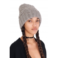 Bonnet tricot irrégulier Taupe Isabel Benenato Femme DK63 30 Strasbourg Boutique Online Mode Hat Accessoire Mixte 