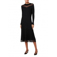 Robe longue maille noir Dentelles haut et bas W1R 498N N11054 79 Paul Smith Femme