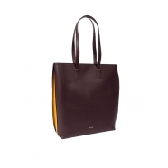 Cabas cuir bordeaux côté jaune et turquoise W1A 7976 NPLEAT 28 Paul Smith Femme Boutique sTRASBOURG Bag accessoire