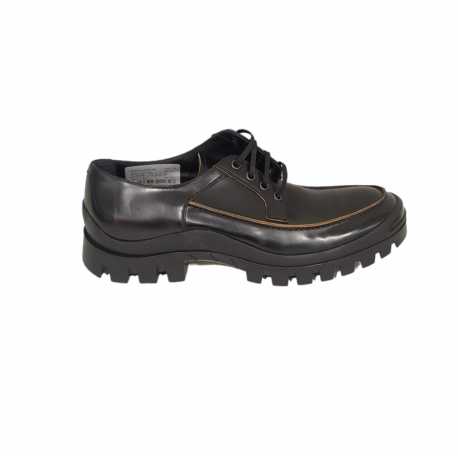 Chaussures Noire semelle Crantée Vibram Lyne M1S LYL02 LNEA 79 Paul Smith Homme Boutique Strasbourg shoes mode