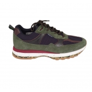 Baskets mesh Navy suède vert filet camouflage Banks M2S BNK03 NSUE 63 Paul Smith Homme Boutique Strasbourg running sneaker