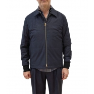 Veste zippée matelassée flanelle bleu M1R 136Z N00109 47A Paul Smith Homme Boutique Strasbourg online jacket vêtement