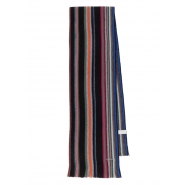 Echarpe Rayée Multico Noire M1A 151F N145 79 Paul Smith Homme boutique Strasbourg scarf femme 