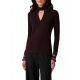 Top manches longue col montant V prune W1R 377V N11017 59 Paul Smith femme Boutique Strasbourg vêtement maille