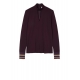 Top manches longue col montant V prune W1R 377V N11017 59 Paul Smith femme Boutique Strasbourg vêtement maille