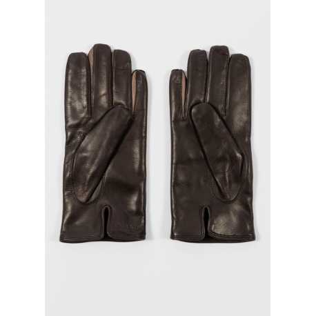 Gants cuir Choco entres doigts Taupe M1A 415GL M251 66 Paul Smith Homme gloves man strasbourg boutique shop online