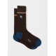 Chaussettes choco Fleur Rose brodée Bleue M1A 380NE N291 66 Paul Smith Homme Boutique Strasbourg Socks shop online