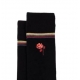 Chaussettes noire Fleur Rose brodée rose M1A 380NE N291 79 Paul Smith Homme Boutique Strasbourg Socks shop online