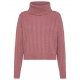 Pull Torsades col boule Rose RRD Roberto Ricci Design Femme 645 41 Strasbourg Boutique Online 