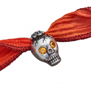 Charm Le Petit Bob SS Skull Fleur de Lotus Argent 925 yeux saphir orange 0019SS Catherine Michiels Boutique Strasbourg 