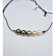 Collier Perlita 5 Perles Ombre avec rondelles de bronze TFW2461 Catherine Michiels Boutique Strasbourg jewelery