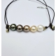 Collier Perlita 5 Perles Ombre avec rondelles de bronze TFW2461 Catherine Michiels Boutique Strasbourg jewelery