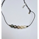 Collier Perlita 5 Perles Ombre avec rondelles de bronze TFW2461 Catherine Michiels Boutique Strasbourg jewelery