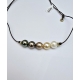 Collier Perlita 5 Perles Ombre avec rondelles de bronze TFW2461 Catherine Michiels Boutique Strasbourg jewelery