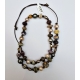 Collier Keniata perles de Tahiti. mer du sud. verre africaines. chaman SS2338 Catherine Michiels Boutique Strasbourg 