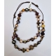 Collier Keniata perles de Tahiti. mer du sud. verre africaines. chaman SS2338 Catherine Michiels Boutique Strasbourg 