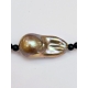 Collier Adan Agate noire. perle d'eau douce. perle de Tahiti. Perle or TFW2427 Catherine Michiels Boutique Strasbourg