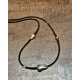 Collier Adan Agate noire. perle d'eau douce. perle de Tahiti. Perle or TFW2427 Catherine Michiels Boutique Strasbourg