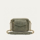 Sac charly cuir embossé Croco Gris Perle vert 3725 Claris Virot Femme Boutique Strasbourg Bag shopping online