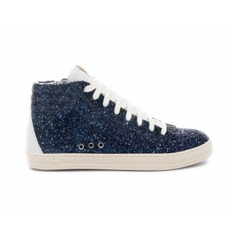 Sneakers Glitter spoiler cuir blanc montante SKATE-W405 Eli Royal P448 Femme Shop on line Boutique Strasbourg 