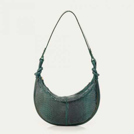 Sac lune Chris python vert forêt 2998 Claris Virot Femme boutique strasbourg shop onlne bag woman fashion