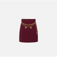 Jupe courte chaîne bordeaux GOT3646E3 Elisabetta Franchi Femme Boutique Strasbourg fashion mode online woman vêtement