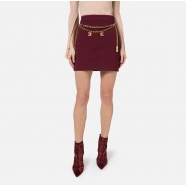 Jupe courte chaîne bordeaux GOT3646E3 Elisabetta Franchi Femme Boutique Strasbourg fashion mode online woman vêtement