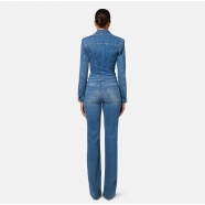 Combinaison denim délavée TJ33I46E3 Elisabetta Franchi Femme Boutique Strasbourg fashion mode online woman vêtement