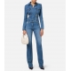 Combinaison denim délavée TJ33I46E3 Elisabetta Franchi Femme Boutique Strasbourg fashion mode online woman vêtement