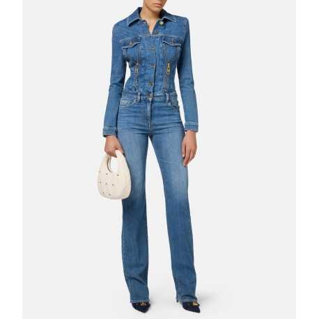 Combinaison denim délavée TJ33I46E3 Elisabetta Franchi Femme Boutique Strasbourg fashion mode online woman vêtement