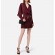 Robe courte Charleston franges bas bordeaux AB65446E3 Elisabetta Franchi Femme Boutique Strasbourg mode online vêtement