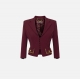 Veste courte bordeaux GIT8546E3 Elisabetta Franchi Femme Boutique Strasbourg fashion mode online woman vêtement jacket