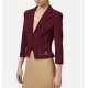 Veste courte bordeaux GIT8546E3 Elisabetta Franchi Femme Boutique Strasbourg fashion mode online woman vêtement jacket